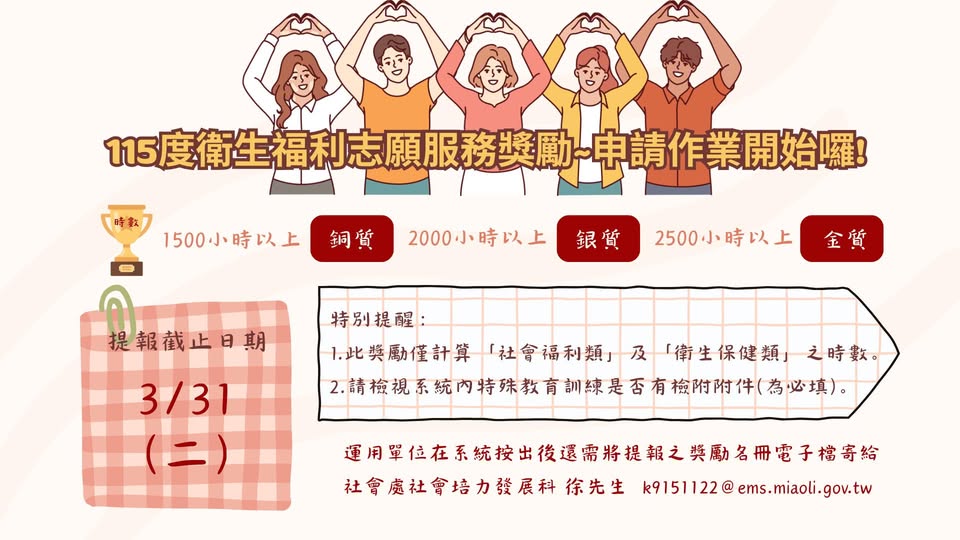 115度衛生福利志願服務獎勵(標題圖檔)